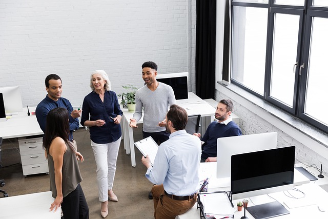 modern office team meeting